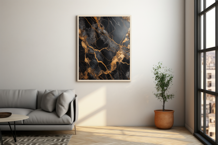 Black and Gold Marble